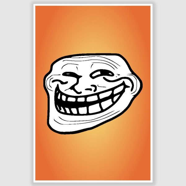 Troll Face Funny Poster (12 x 18 inch)