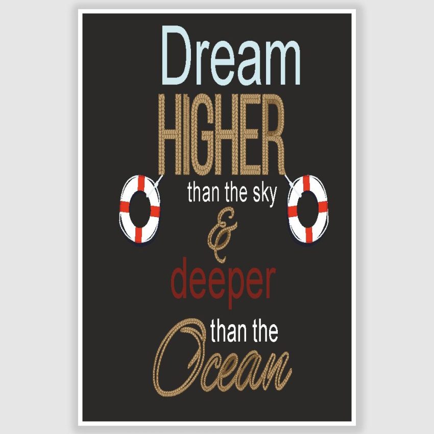 Dream Higher Inspirational Poster (12 x 18 inch)