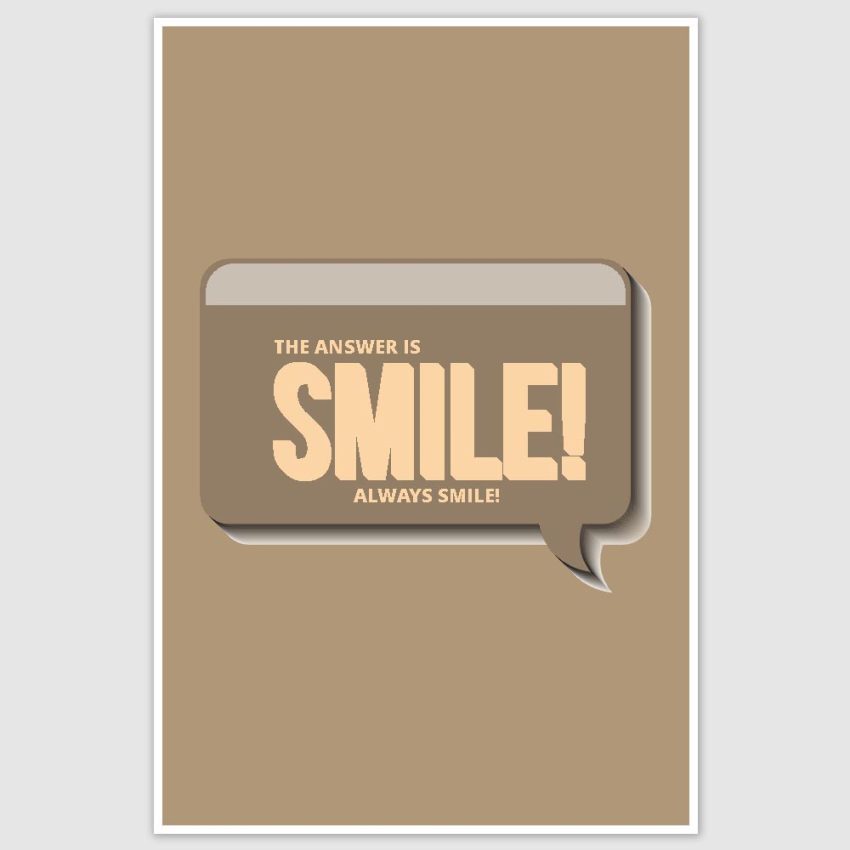 Always Smile Inspirational Poster (12 x 18 inch)