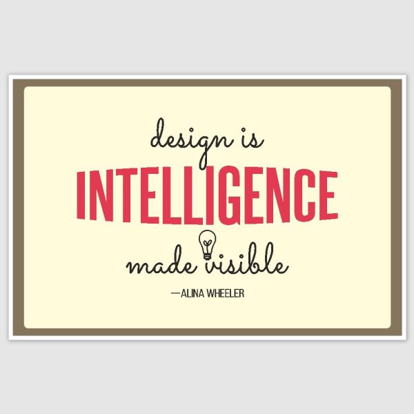 Design Is Intelligence Inspirational Poster (12 x 18 inch)