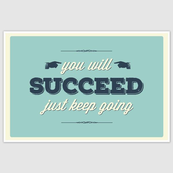 You Will Succeed Inspirational Poster (12 x 18 inch)