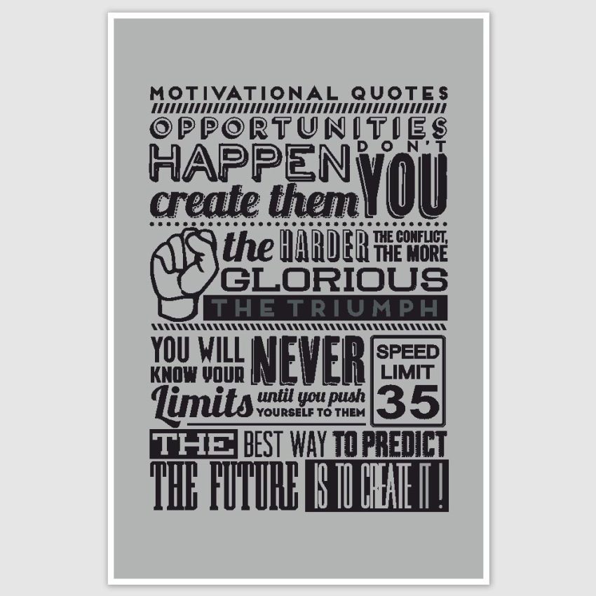 Motivational Quotes Poster (12 x 18 inch)