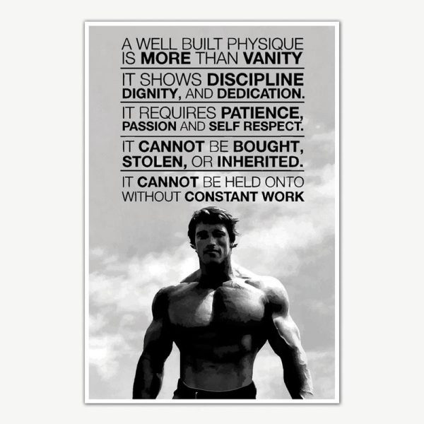 Arnold Schwarzenegger Gym Quotes Poster Art