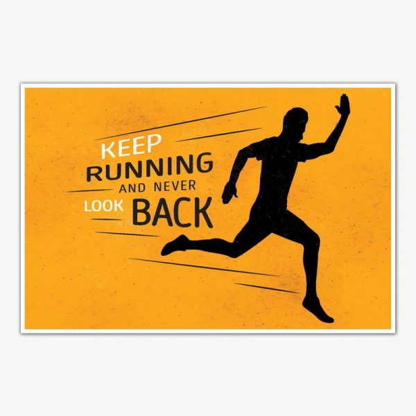 Keep Running Gym Quotes Poster Art