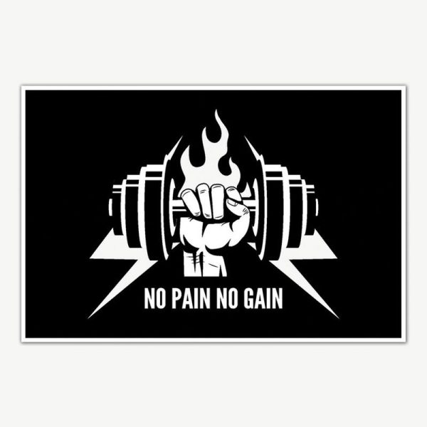 No Pain No Gain Gym Poster Art