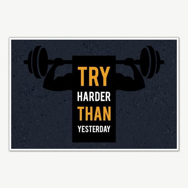 Try Harder Fitness Poster Art