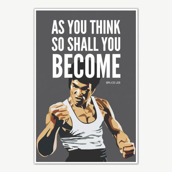 Bruce Lee As You Think Quote Poster Art