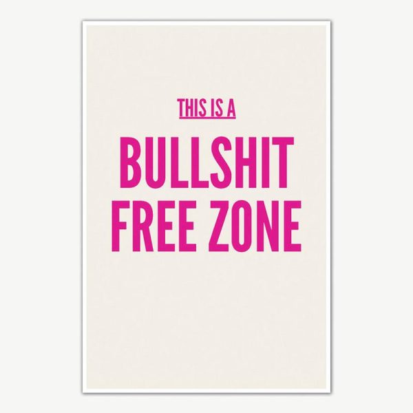 Bullshit Free Zone Poster Art