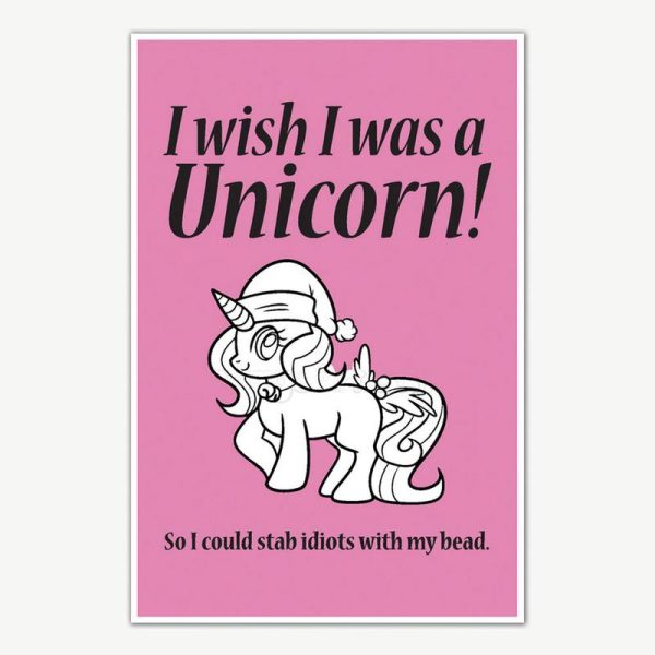 I Wish I Was Unicorn Quote Poster Art