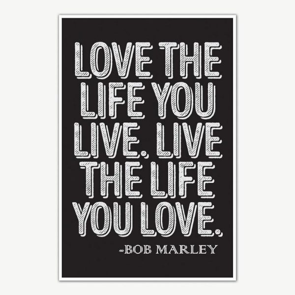 Bob Marley - Love The Life Quote Poster Art