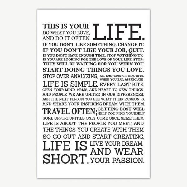 This Is Your Life Quotes Poster Art