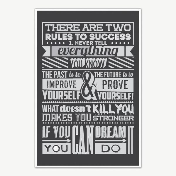 Two Rules Of Success Poster Art