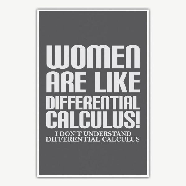 Women Are Like Calculus Poster