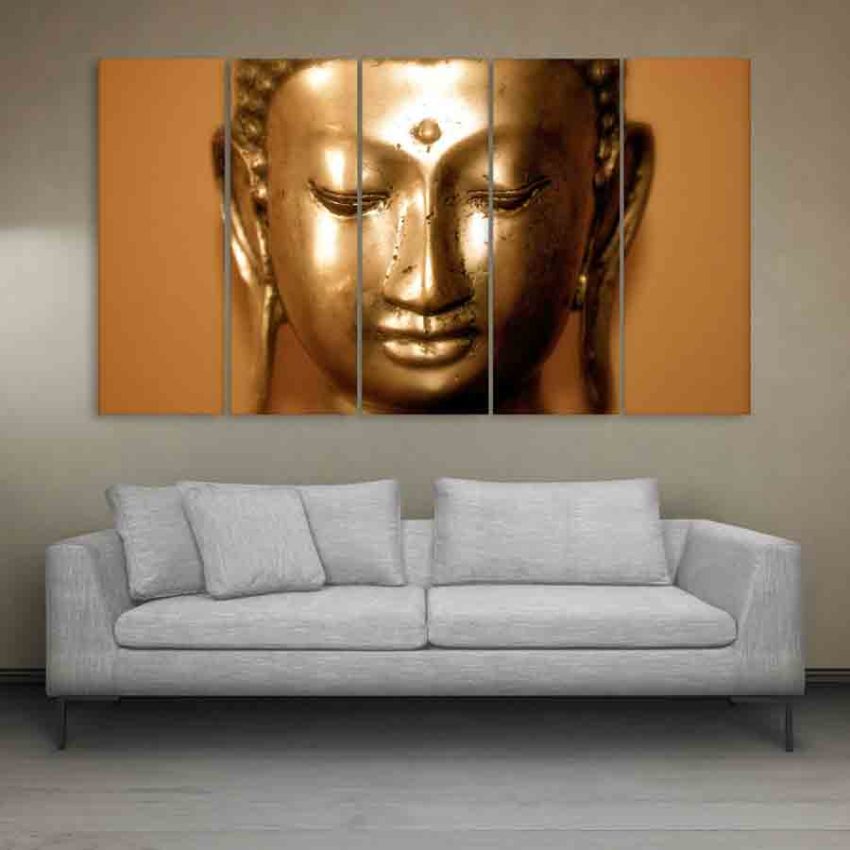 Multiple Frames Buddha Beautiful Wall Painting (150cm X 76cm)