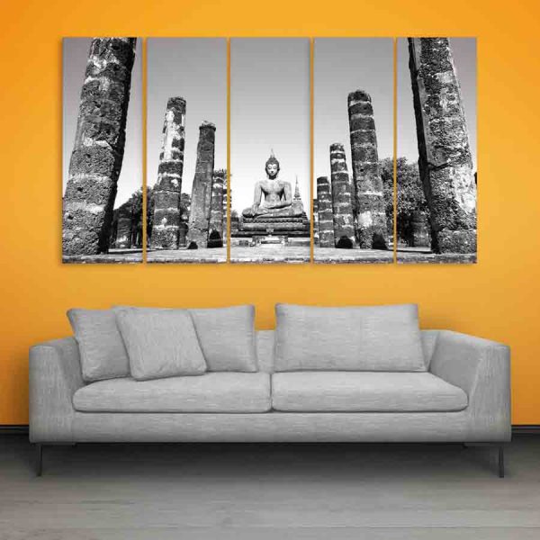 Multiple Frames Buddha Beautiful Wall Painting (150cm X 76cm)