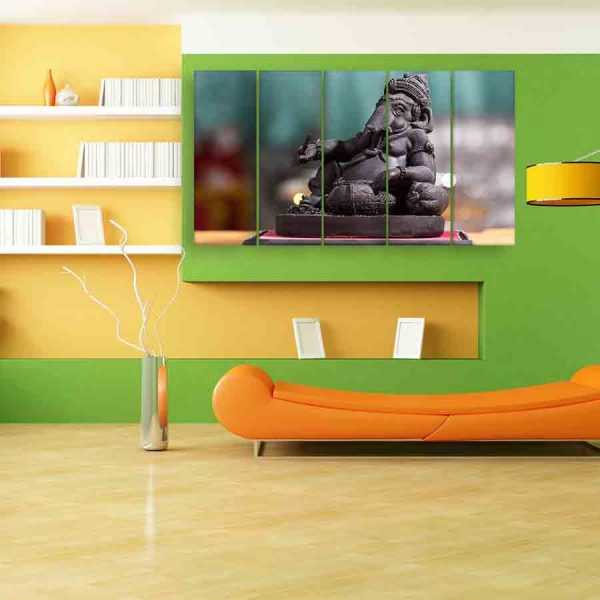 Multiple Frames Lord Ganesha Beautiful Wall Painting (150cm X 76cm)