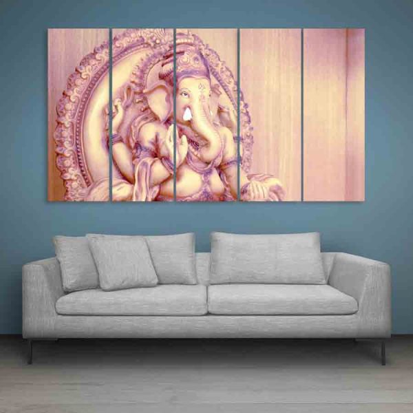 Multiple Frames Lord Ganesha Beautiful Wall Painting (150cm X 76cm)