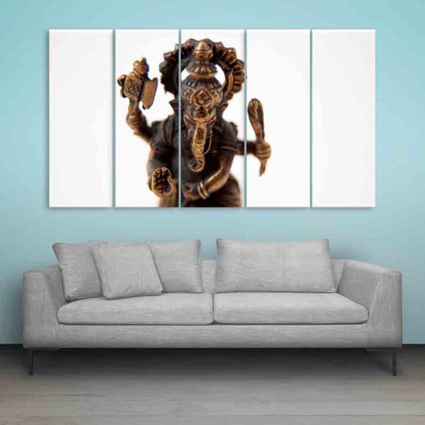 Multiple Frames Lord Ganesha Beautiful Wall Painting (150cm X 76cm)