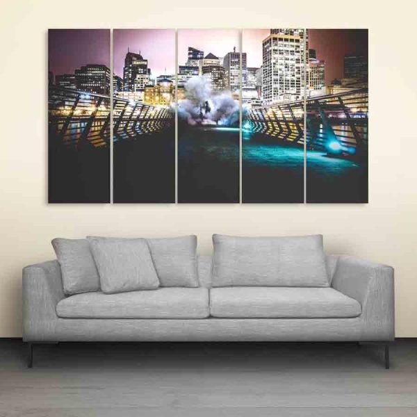 Multiple Frames Bridge Wall Painting (150cm X 76cm)