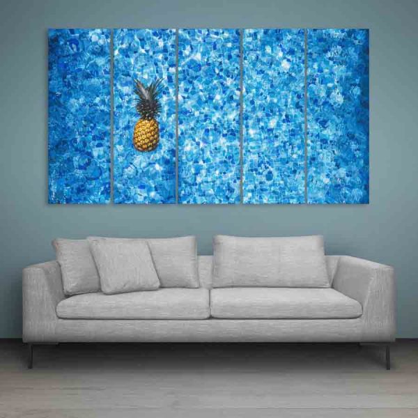 Multiple Frames Beautiful Pineapple Wall Painting (150cm X 76cm)