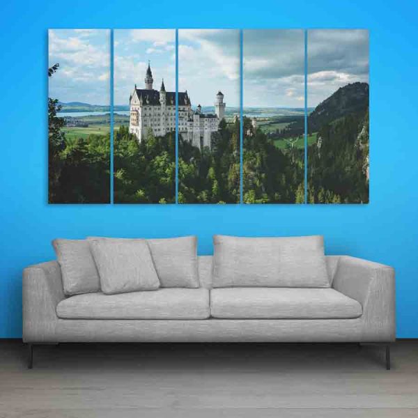 Multiple Frames Beautiful Castle Wall Painting (150cm X 76cm)