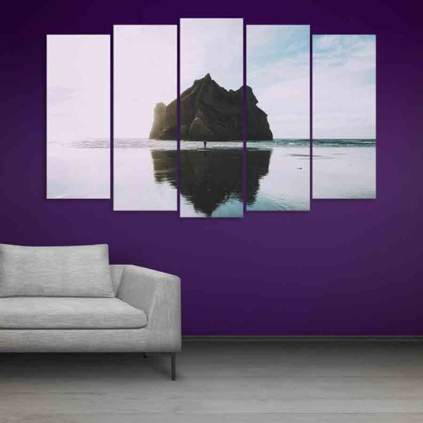 Multiple Frames Beautiful Island Wall Painting (150cm X 76cm)