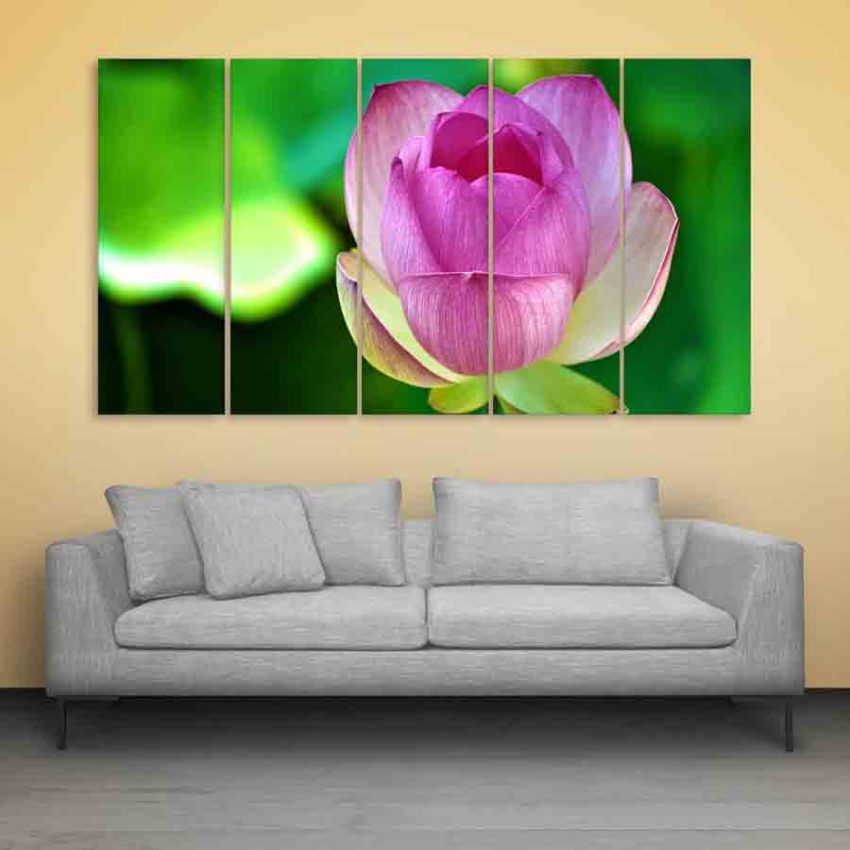 Multiple Frames Beautiful Flower Wall Painting (150cm X 76cm)