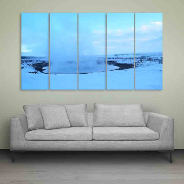 Multiple Frames Beautiful Snow Wall Painting (150cm X 76cm)