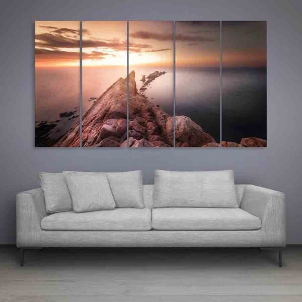 Multiple Frames Beautiful Sea Wall Painting (150cm X 76cm)