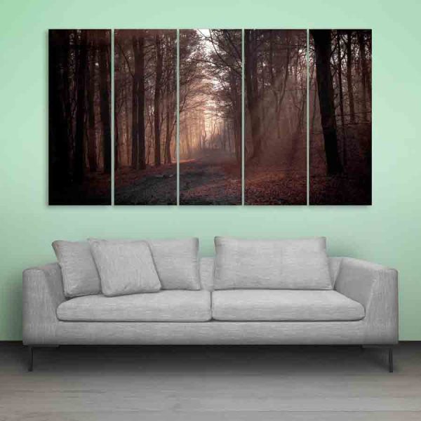 Multiple Frames Beautiful Sunbeam Wall Painting (150cm X 76cm)