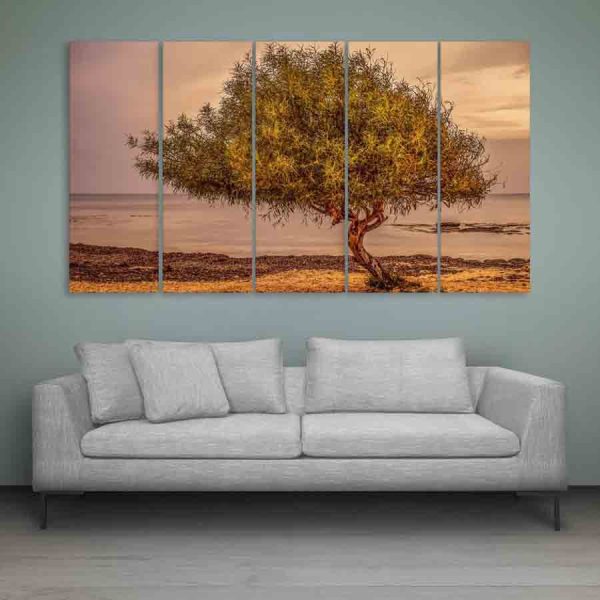 Multiple Frames Beautiful Tree Wall Painting (150cm X 76cm)