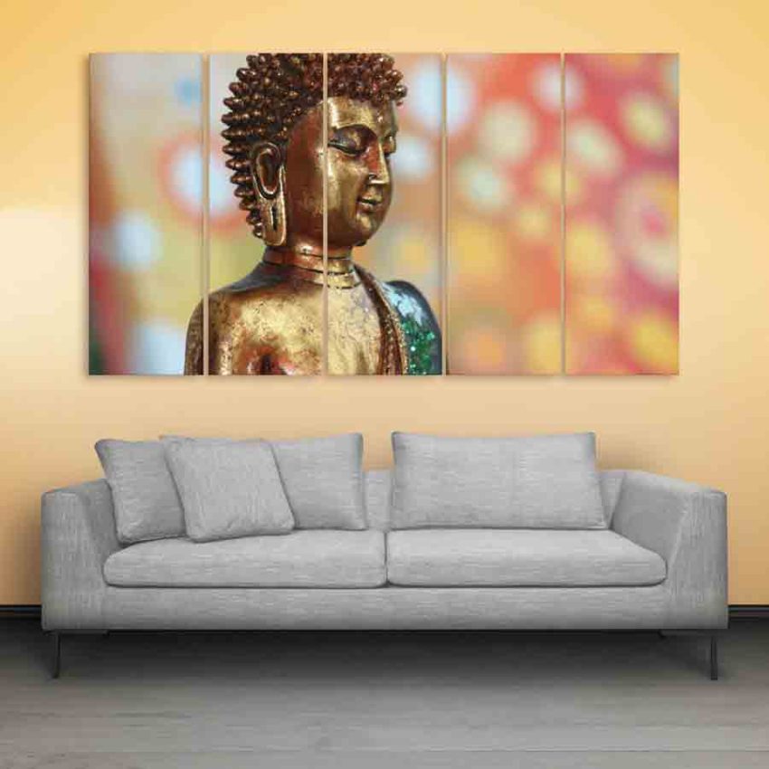 Multiple Frames Buddha Beautiful Wall Painting (150cm X 76cm)