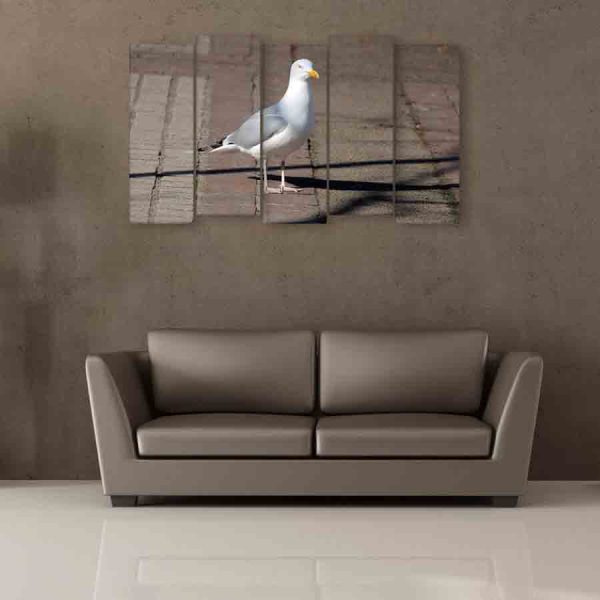 Multiple Frames Beautiful Bird Wall Painting (150cm X 76cm)