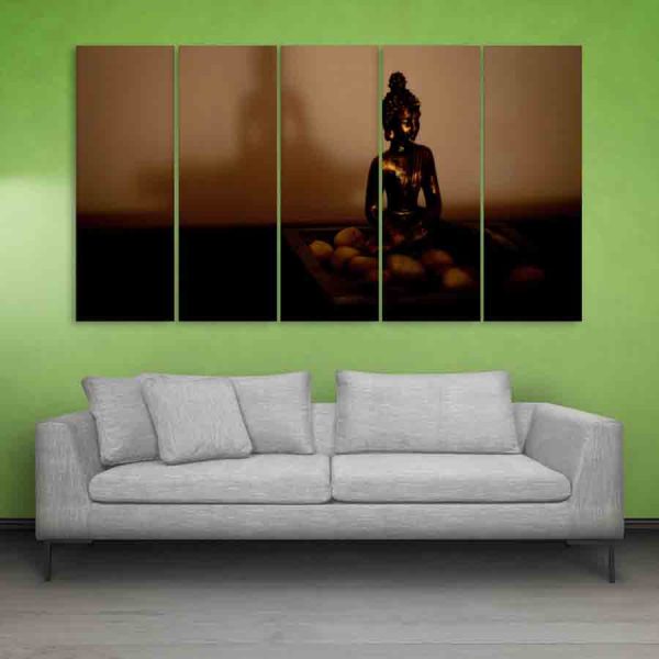 Multiple Frames Buddha Beautiful Wall Painting (150cm X 76cm)