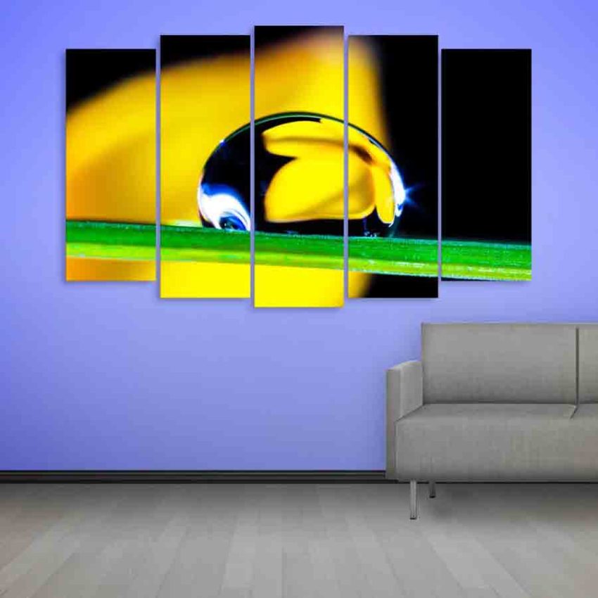 Multiple Frames Water Droplet Wall Painting (150cm X 76cm)