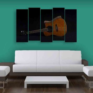 Multiple Frames Beautiful Guitar Wall Painting (150cm X 76cm)