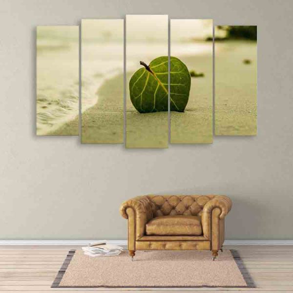 Multiple Frames Beautiful Leaf Wall Painting (150cm X 76cm)