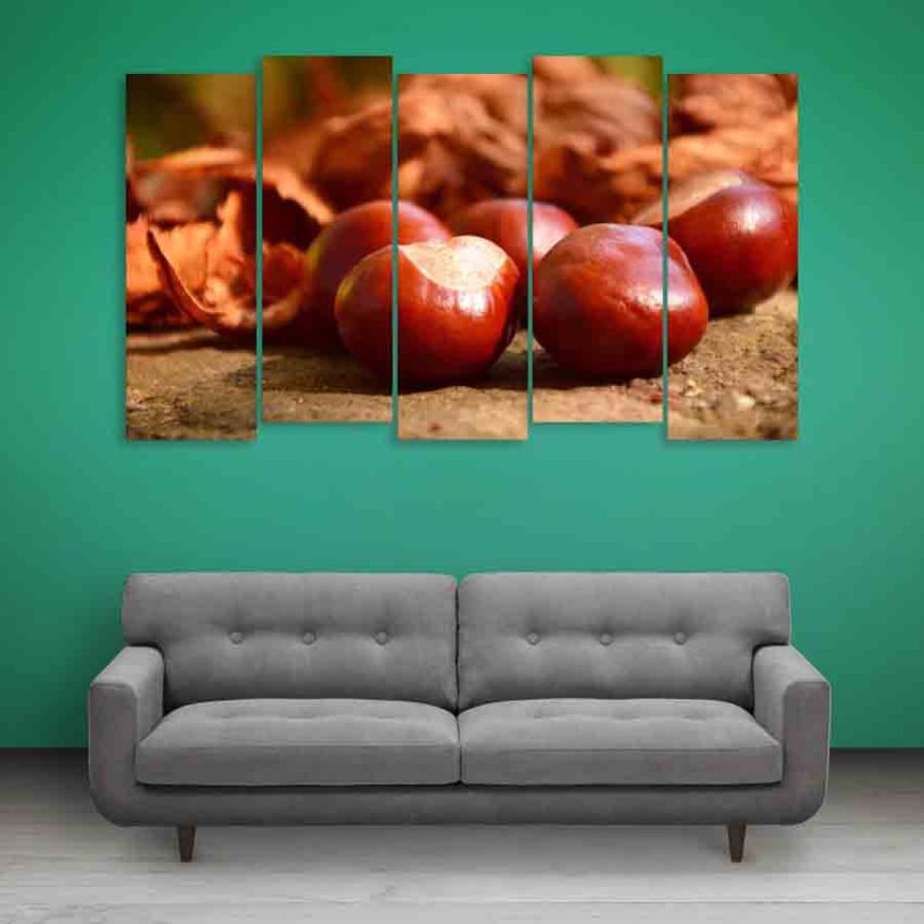 Multiple Frames Chestnut Wall Painting (150cm X 76cm)