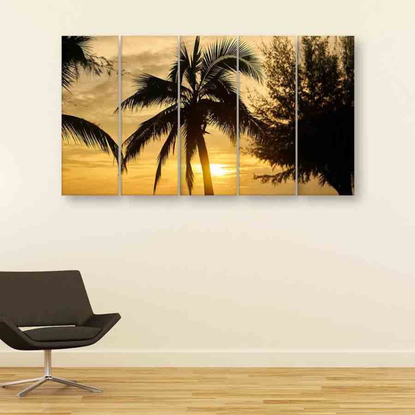 Multiple Frames Nature Wall Painting (150cm X 76cm)