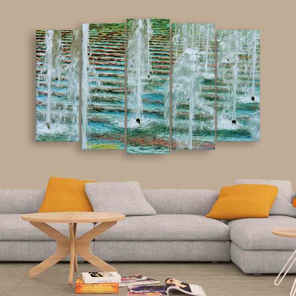 Multiple Frames Nature Scenery Wall Painting (150cm X 76cm)