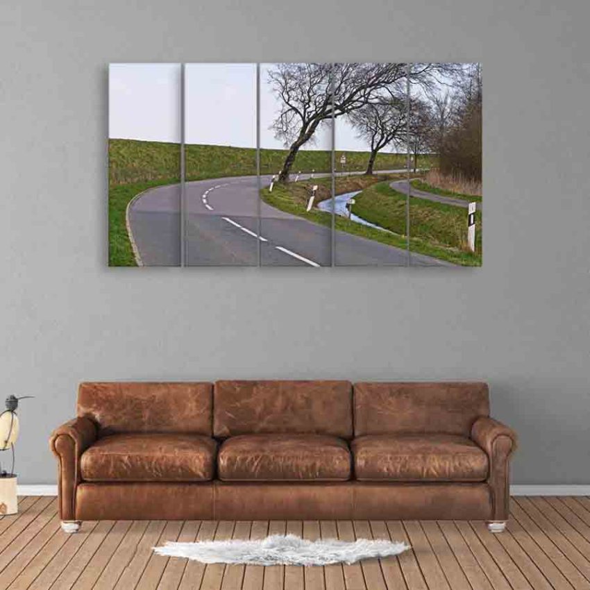 Multiple Frames Road Wall Painting (150cm X 76cm)