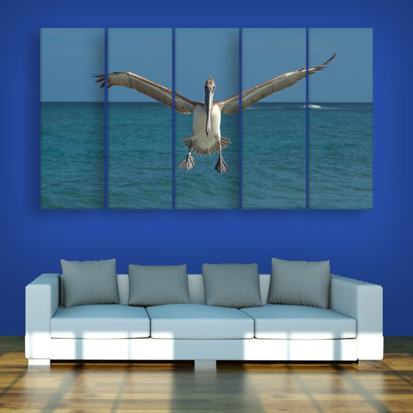 Multiple Frames Beautiful Bird Wall Painting for Living Room