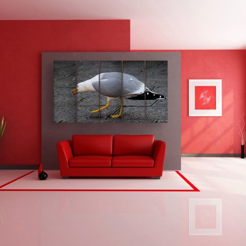 Multiple Frames Beautiful Bird Wall Painting for Living Room