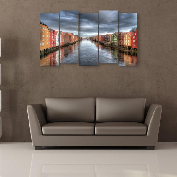 Multiple Frames Beautiful Venice Wall Painting for Living Room