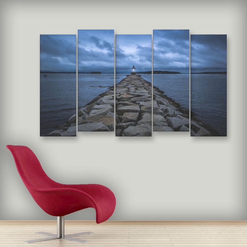 Multiple Frames Beautiful Ocean Wall Painting for Living Room