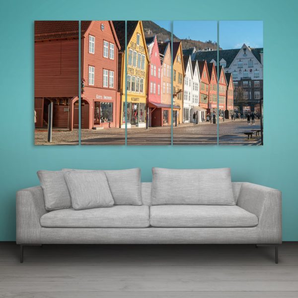 Multiple Frames Beautiful Europe City Wall Painting for Living Room