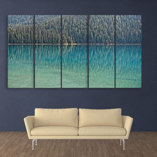 Multiple Frames Beautiful Lake Wall Painting for Living Room