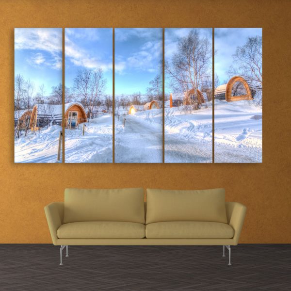 Multiple Frames Beautiful Snow Wall Painting for Living Room