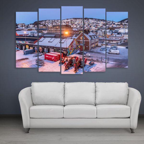 Multiple Frames Beautiful City Wall Painting for Living Room