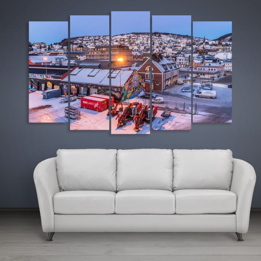 Multiple Frames Beautiful City Wall Painting for Living Room